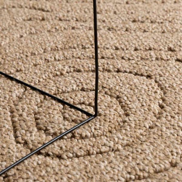 Bereichsteppiche Moiré Quadratisch Natur 200 x 200 cm