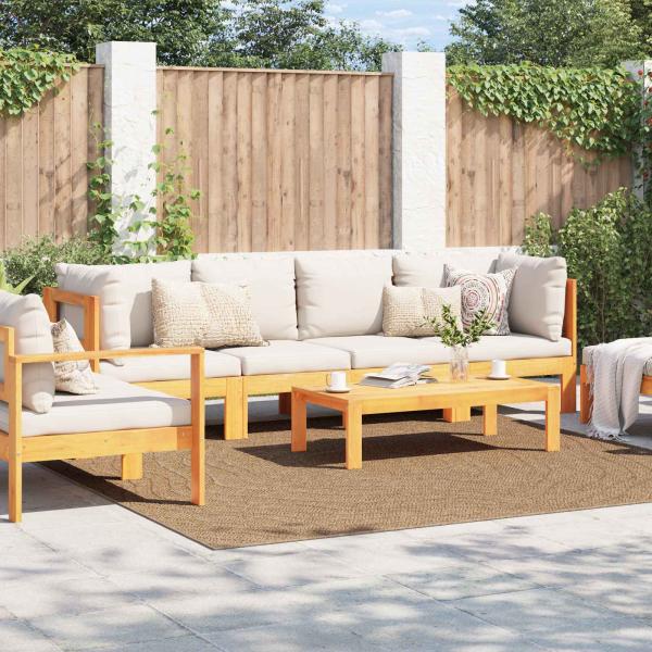 Bereichsteppiche Moiré Quadratisch Natur 240 x 240 cm