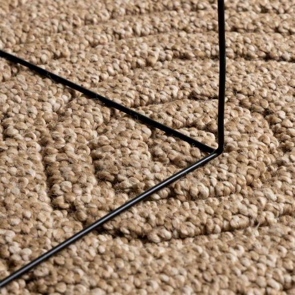 Bereichsteppiche Rund Moiré Natur Ø 120 CM