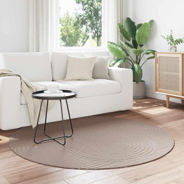 ARDEBO.de - Bereichsteppiche Rund Beige Ø 200 CM
