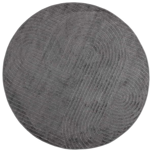 Innen- und Außenteppich PALMERAS Anthrazit Ø 120 CM Polyester