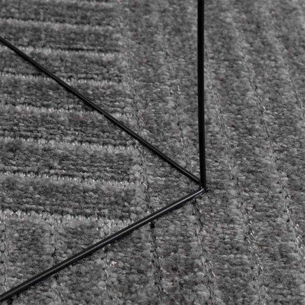Innen- und Außenteppich PALMERAS Anthrazit Ø 200 CM Polyester
