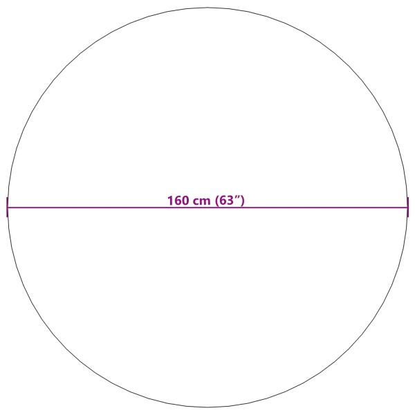 ARDEBO.de - Bereichsteppiche Rund Creme Ø 160 CM