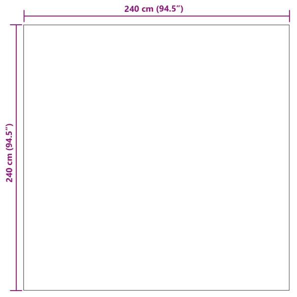 Bereichsteppiche Quadratisch Anthrazit 240 x 240 cm