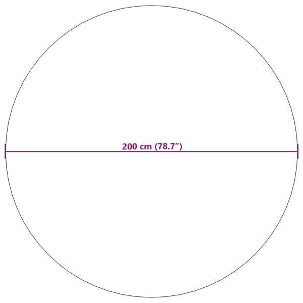 Bereichsteppiche Rund Anthrazit Ø 200 CM