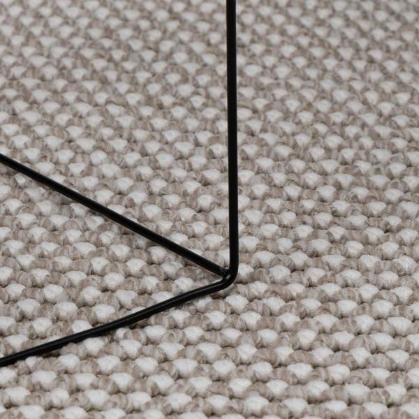 Bereichsteppiche Rund LUGO Creme und Taupe Ø 120 CM Polyester
