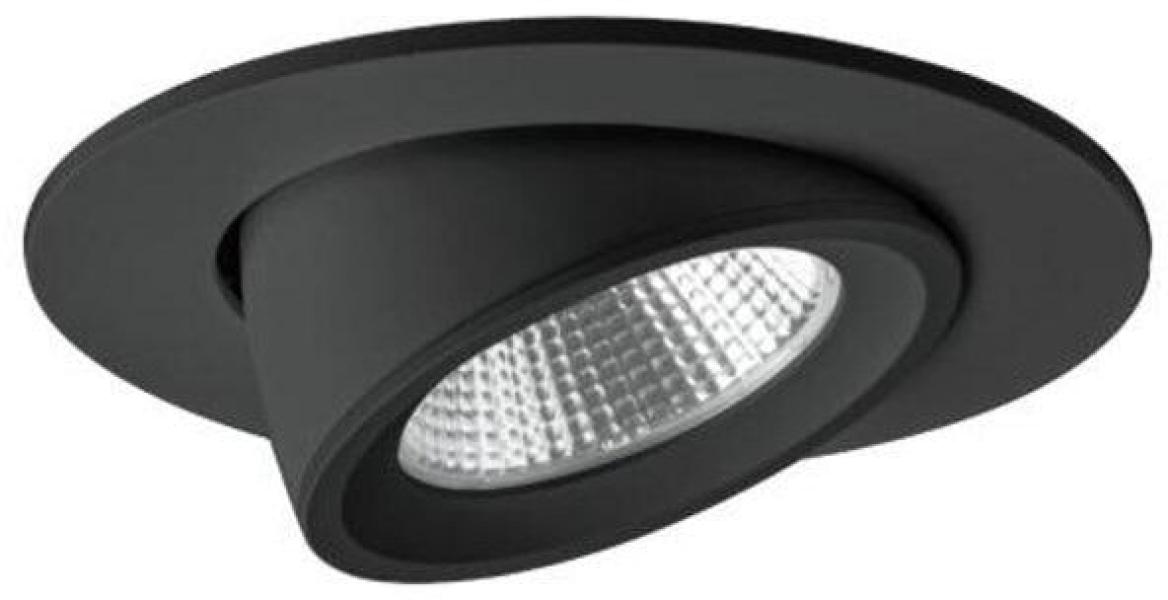 ARDEBO.de Brumberg KARYL LED-Einbaustrahler 350 mA, 13W, 1320lm, 36°, 3.000K, rund, dreh- und schwenkbar, schwarz matt (12401083)