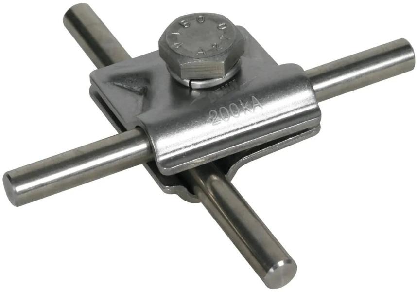 ARDEBO.de Dehn MVK 200 8.10 SKM10X30 V2A MV-Klemme NIRO 200kA f. Rd 8-10mm mit Sechskantschraube (390209)