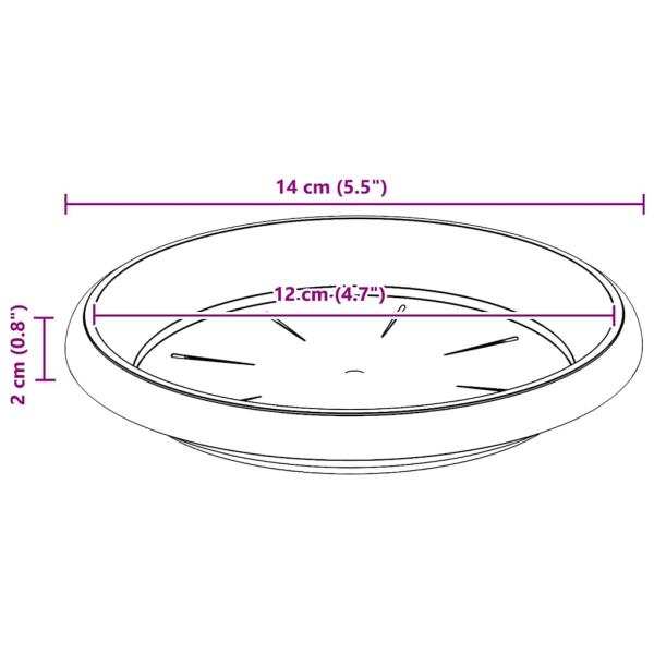 Blumentöpfe 24 pcs Ziegelrot Ø 15 x 12 cm Kunststoff