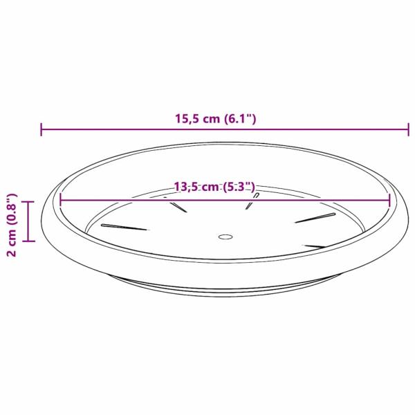 Blumentöpfe 24 pcs Schwarz Ø 19 x 16 cm Kunststoff