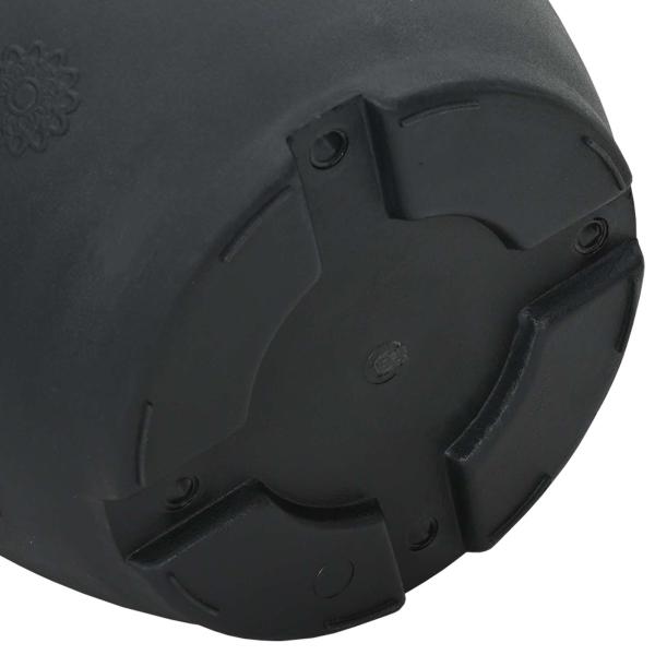 Blumentöpfe 6 pcs Schwarz Ø 26 x 21,5 cm Kunststoff