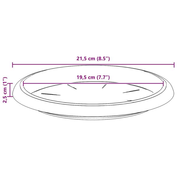 Blumentöpfe 24 pcs Schwarz Ø 26 x 21,5 cm Kunststoff