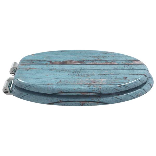 Toilettensitz 2 pcs Blau 43,8 x 37,8 cm MDF-Platte