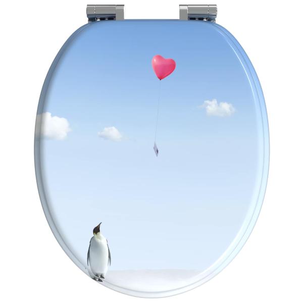 Toilettensitz 2 pcs Blau 43,8 x 37,8 cm MDF-Platte