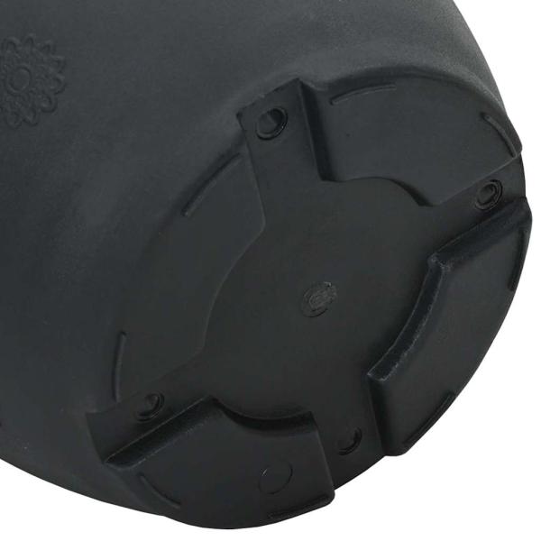 Runder Blumentopf 24 pcs Schwarz Ø 26 x 21,5 cm Kunststoff