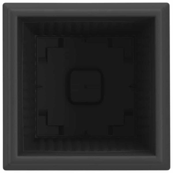 Quadratischer Blumentopf 6 pcs Schwarz 43 x 43 x 33,5 cm