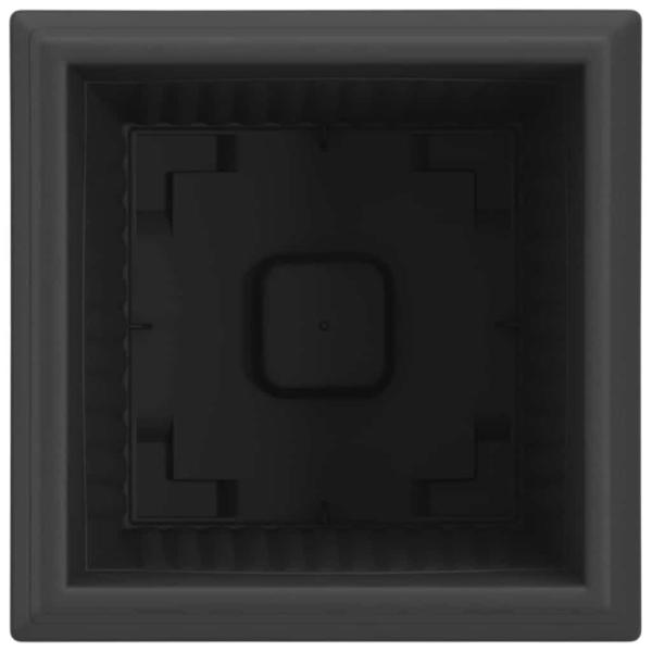 Quadratischer Blumentopf 6 pcs Schwarz 43 x 43 x 33,5 cm