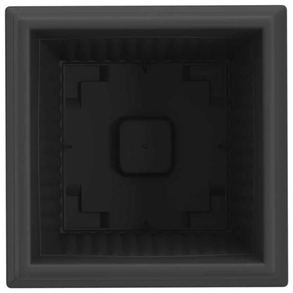 Quadratischer Blumentopf 6 pcs Schwarz 43 x 43 x 33,5 cm