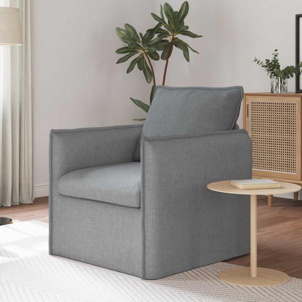 ARDEBO.de - Sofa 60cm Hellgrau Metall