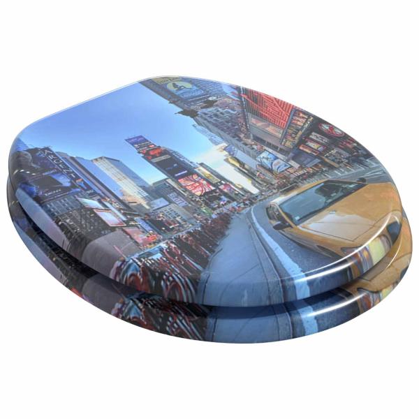 Toilettensitz Mehrfarbig 43,8 x 37,8 cm MDF-Platte