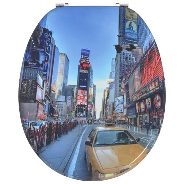 Toilettensitz Mehrfarbig 43,8 x 37,8 cm MDF-Platte