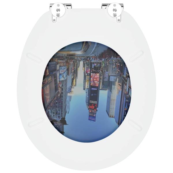 Toilettensitz Mehrfarbig 43,8 x 37,8 cm MDF-Platte