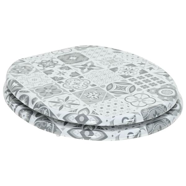 Toilettensitz Grau 43,8 x 37,8 cm MDF-Platte