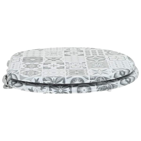 Toilettensitz Grau 43,8 x 37,8 cm MDF-Platte