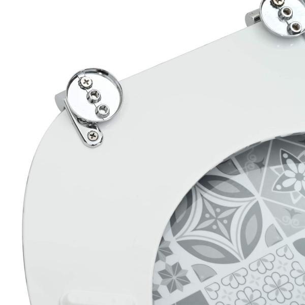 Toilettensitz Grau 43,8 x 37,8 cm MDF-Platte