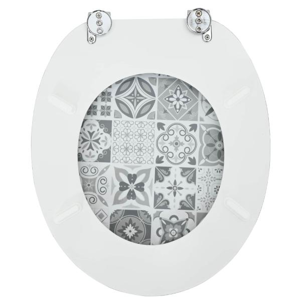 Toilettensitz Grau 43,8 x 37,8 cm MDF-Platte