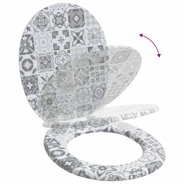 Toilettensitz Grau 43,8 x 37,8 cm MDF-Platte