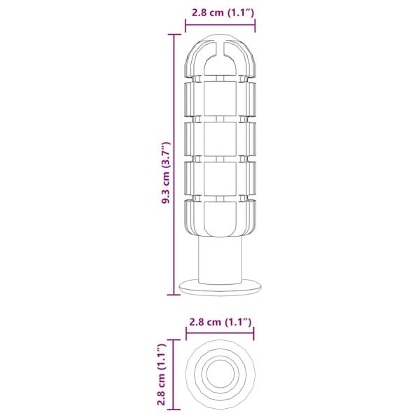 Fußball-Tisch-Griffe 10 pcs Schwarz 2,8 x 2,8 x 9,3 cm