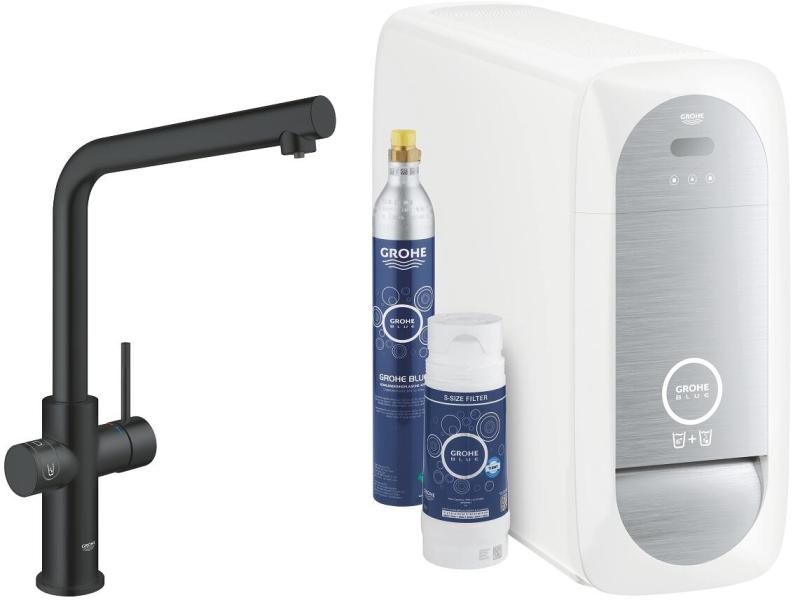 ARDEBO.de GROHE Blue Home L-Auslauf Starter Kit, black velvet (31454KS1)
