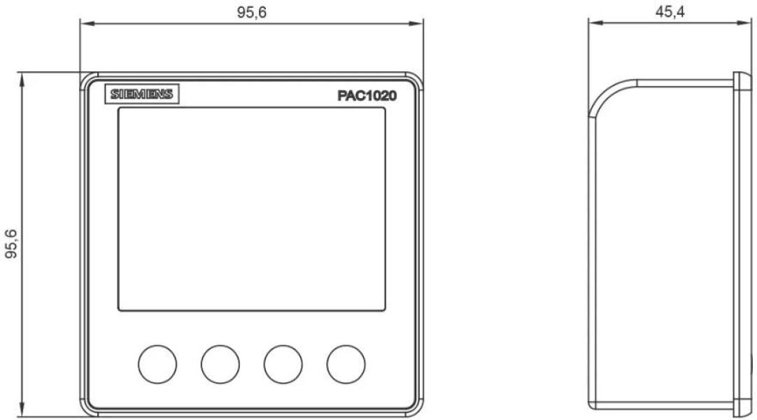 Siemens 7KM1020-0BA01-1DA0 SENTRON PAC1020, 96 x 96 mm Power Monitoring Device, Schalttafeleinbaugerät zur Messung elektrischer Größen, Protokoll: Modbus RTU, mit grafischem Display
