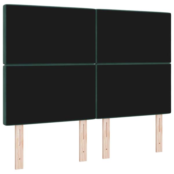 Kopfteil mit Kopfteil Dunkelgrün 144 cm Kunstleder