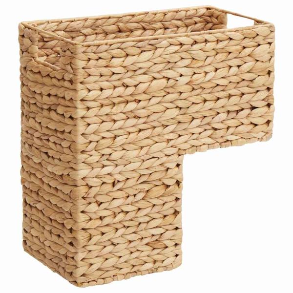 Treppenkorb mit Speicher Natur 38 x 20 x 40 cm Wasserhyazinthe