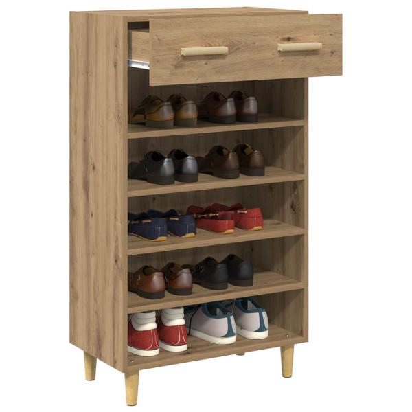 Schuhschrank Kunsthandwerk Eiche 60 x 35 x 105 cm Holzwerkstoff