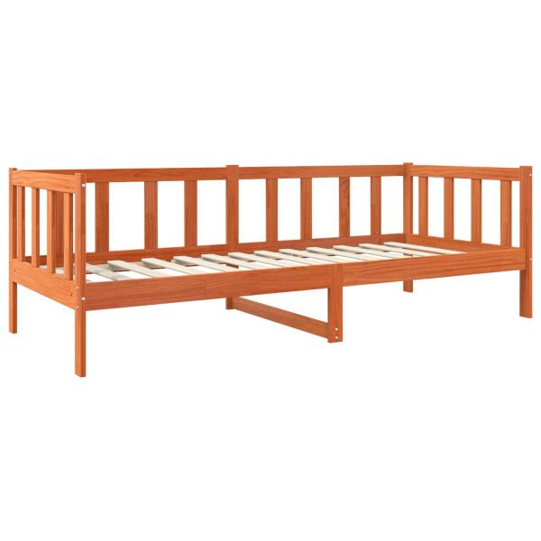 Bettrahmen Wachsbraun 80 x 200 cm Massives Kiefernholz