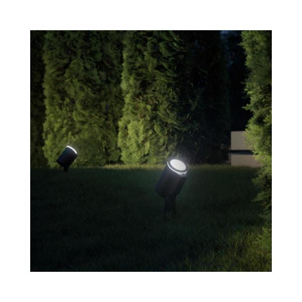 Steinel Spot Garden SC Sensor-LED-Strahler, Sensor Connect, mit Bewegungsmelder, Bluetooth, IP44, anthrazit (058685)