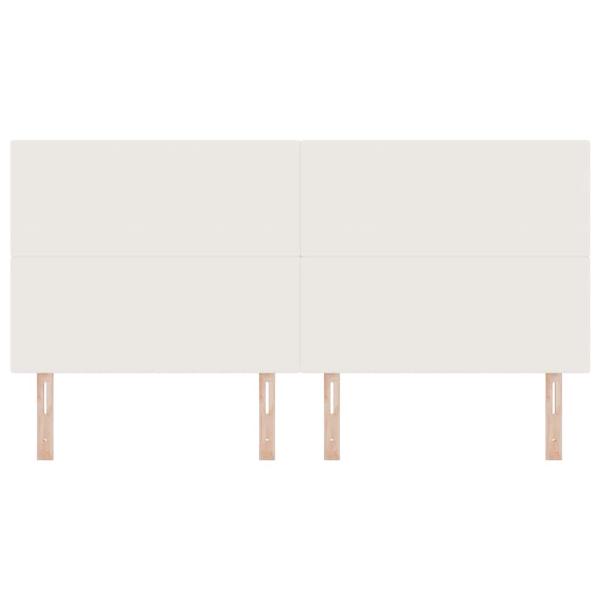 Kopfteil mit Kopfteil Creme 200 cm Kunstleder