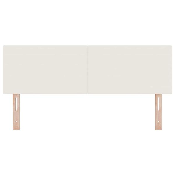 LED Kopfteil mit LED-Lichtleisten Creme 160 cm Polyester