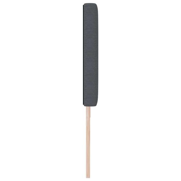 LED Kopfteil mit LED-Lichtleisten Dunkelgrau 180 cm Cordstoff