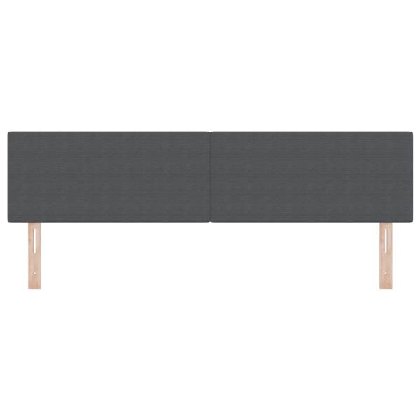 LED Kopfteil mit LED-Lichtleisten Dunkelgrau 180 cm Cordstoff