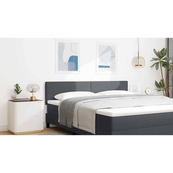 LED Kopfteil mit LED-Lichtleisten Dunkelgrau 180 cm Cordstoff
