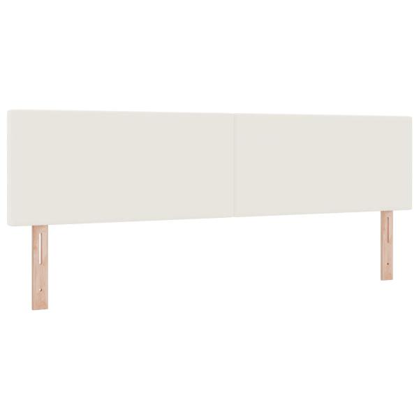 LED Kopfteil mit LED-Lichtleisten Creme 180 cm Polyester