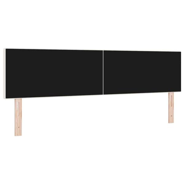 LED Kopfteil mit LED-Lichtleisten Creme 180 cm Polyester