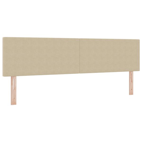 LED Kopfteil mit LED-Lichtleisten Grau-Grün 180 cm Cordstoff