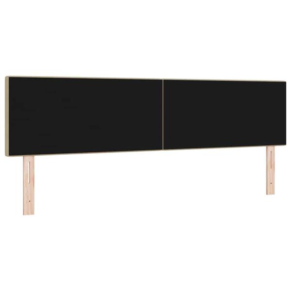 LED Kopfteil mit LED-Lichtleisten Grau-Grün 180 cm Cordstoff
