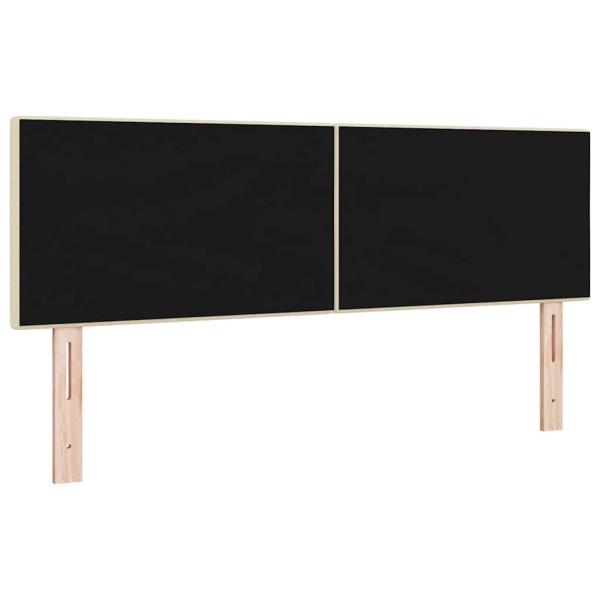 LED Kopfteil mit LED-Lichtleisten Creme 160 cm Polyester
