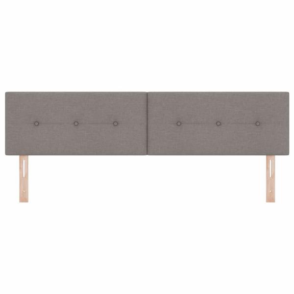 LED Kopfteil mit LED-Lichtleisten Taupe 180 cm Stoff